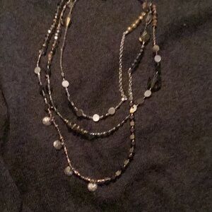 Elegant Gold and Silver Beaded Necklace